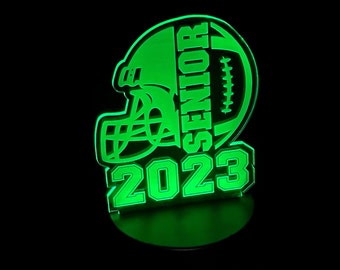 Senior Football 2023 Acrylic LED Display | Multicolor remote included