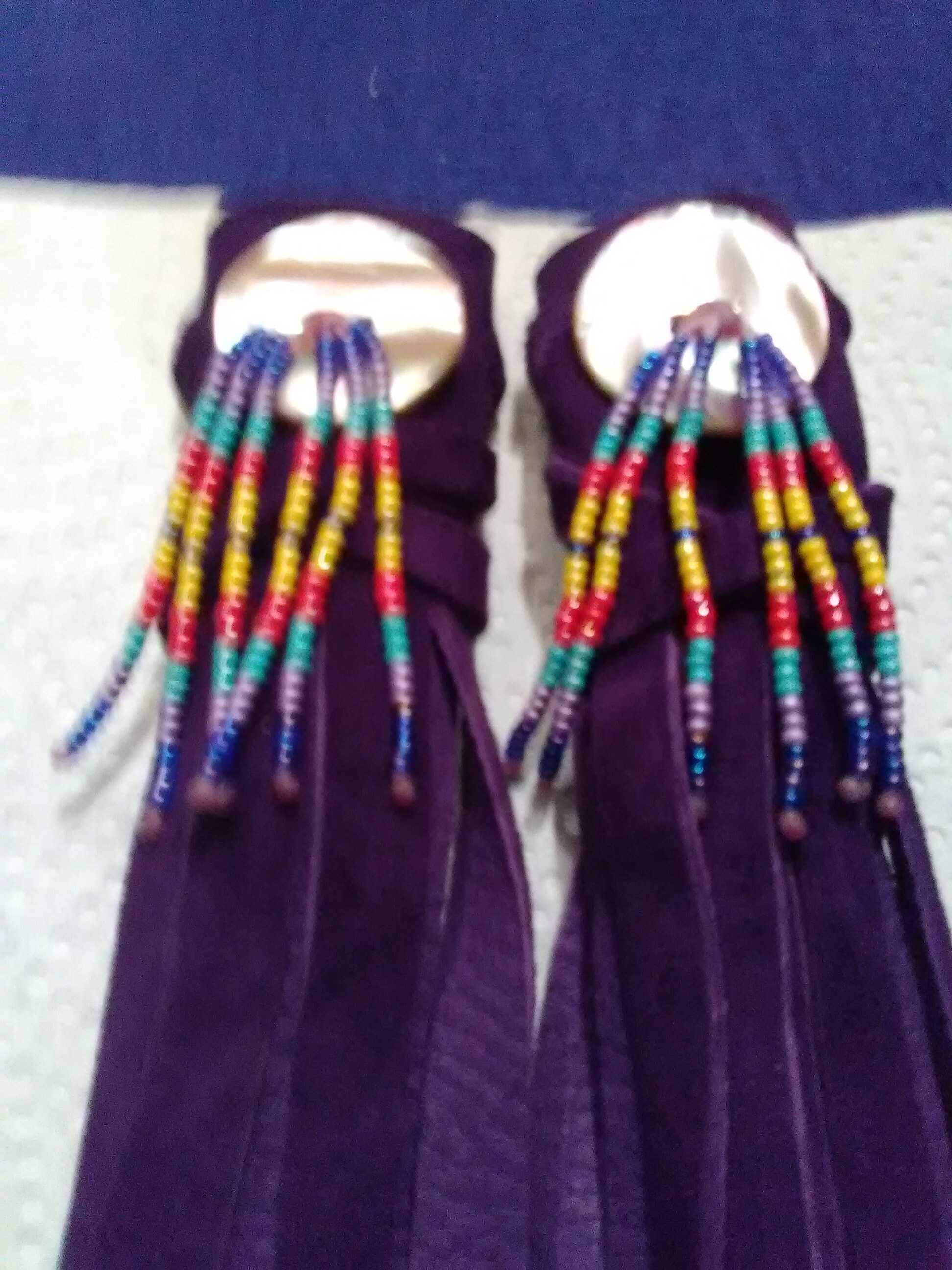Native American Braid Wraps, Handmade by Me, Deerskin Suede  display picture 2