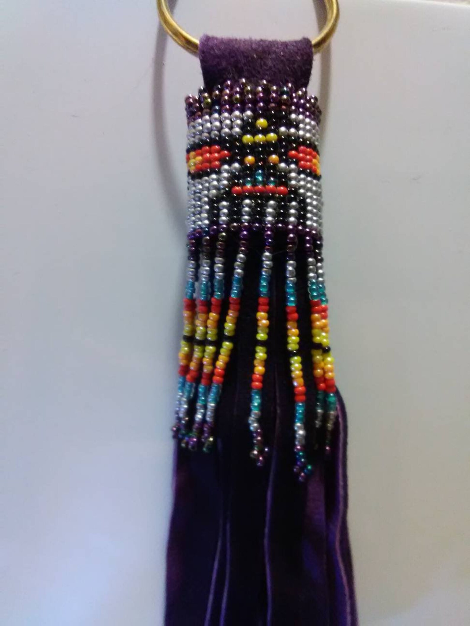 Keychain Beaded Thunderbird Cherokee Design Handmade Deerskin - Etsy