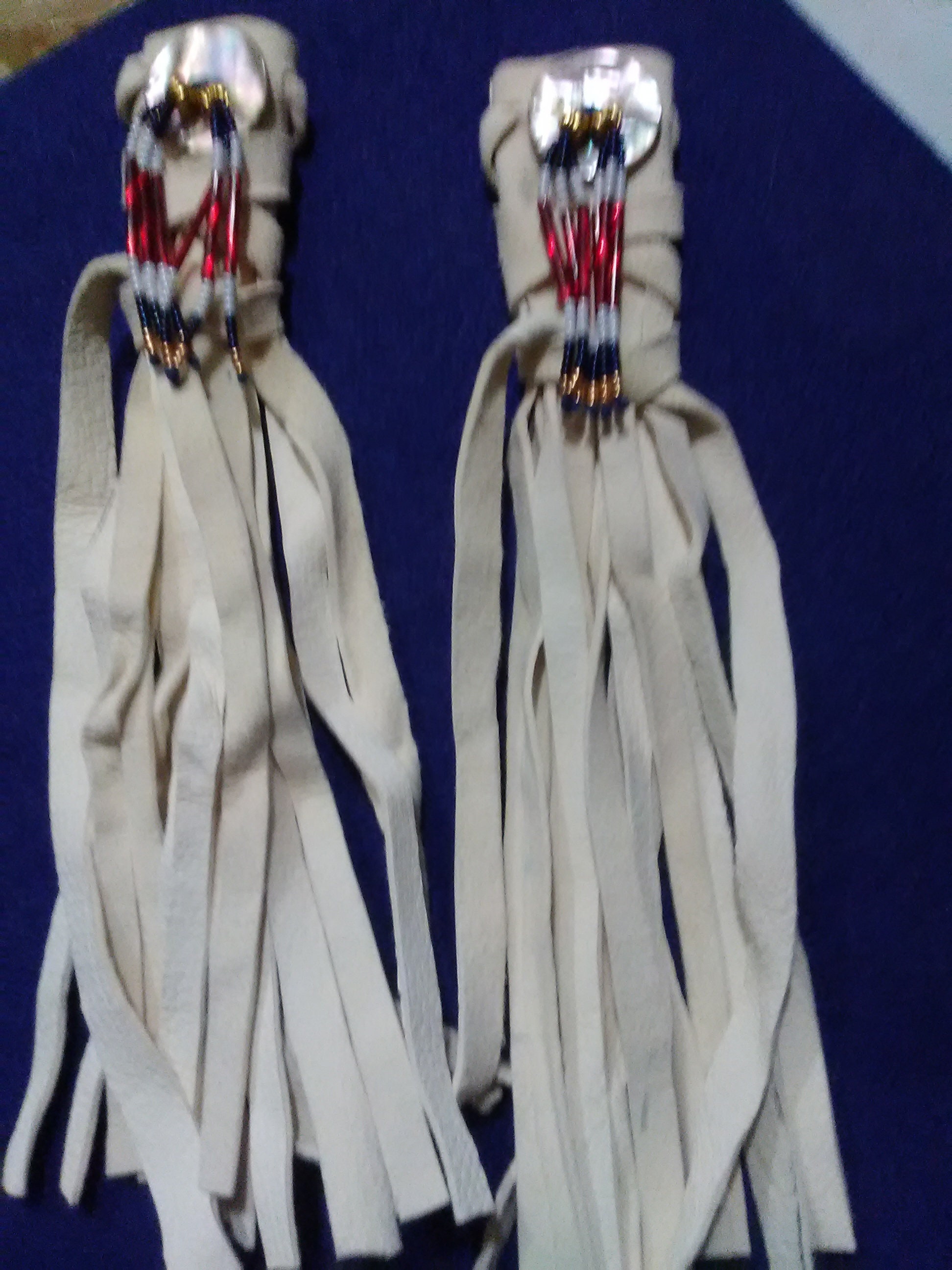 Native American Braid Wraps, Handmade by Me, Deerskin Suede 
