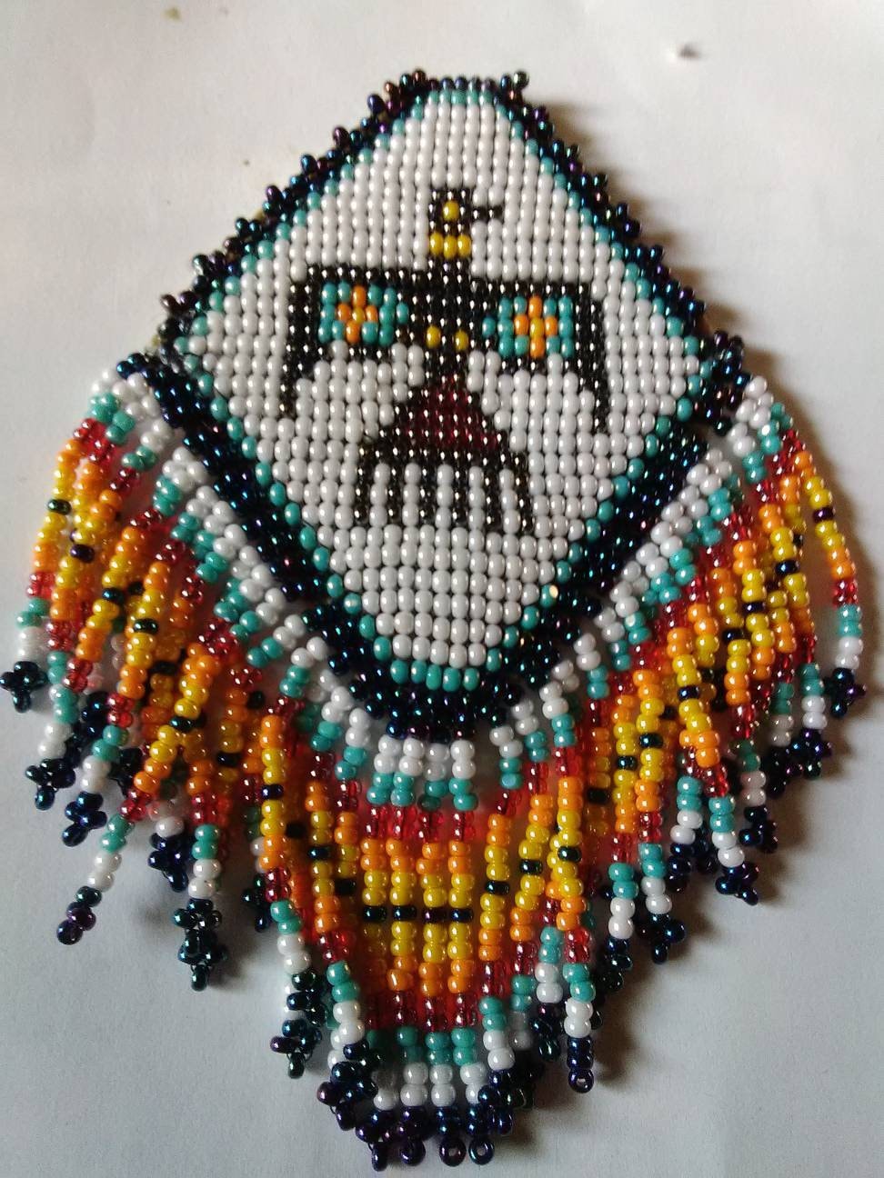 Beaded Thunderbird Wedding Moccasins Toe Plugs, Handmade  display picture 3