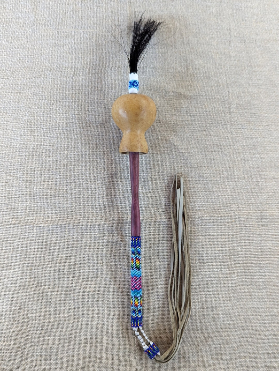 Peyote Beaded Rattle Native American Ceremony Shamanic Etsy