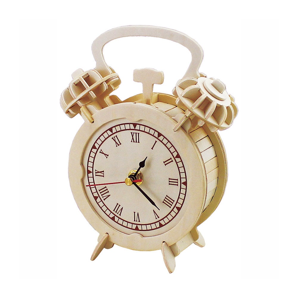 Alarm Clock wooden puzzle kit kids Wooden Assembly kit Etsy