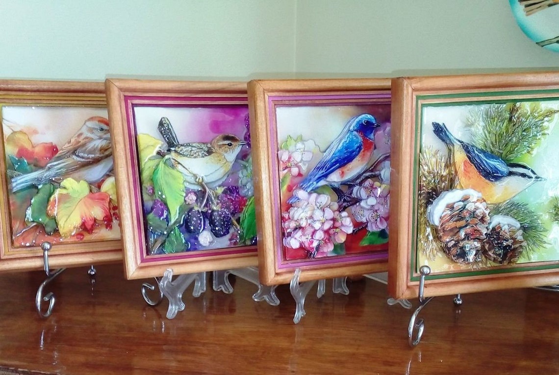 Spring Bird 3d paper tole kit 3D paper decoupage kit 3D Etsy