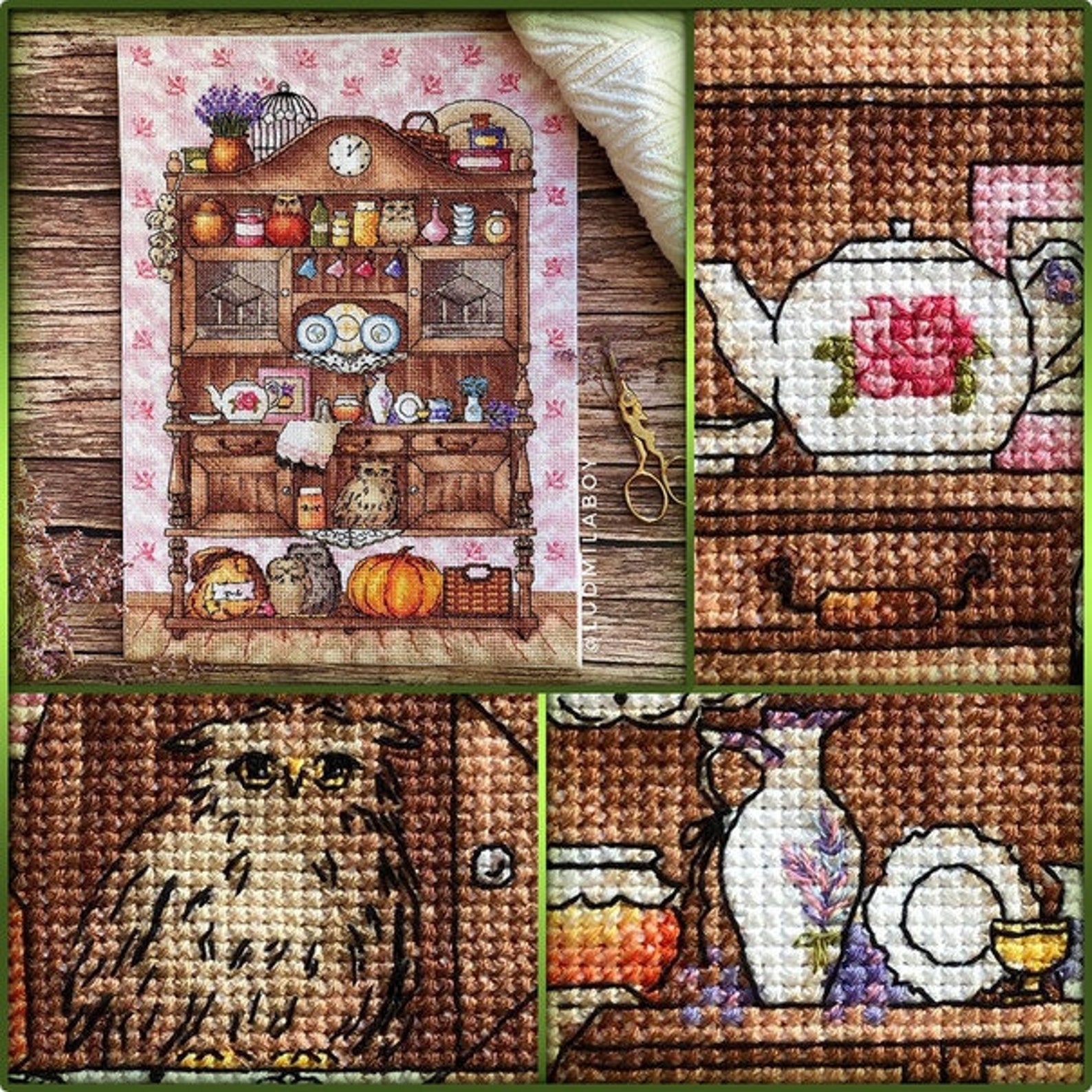 Old Buffet Cross Stitch kit Kitchen cross stitch cupboard Etsy
