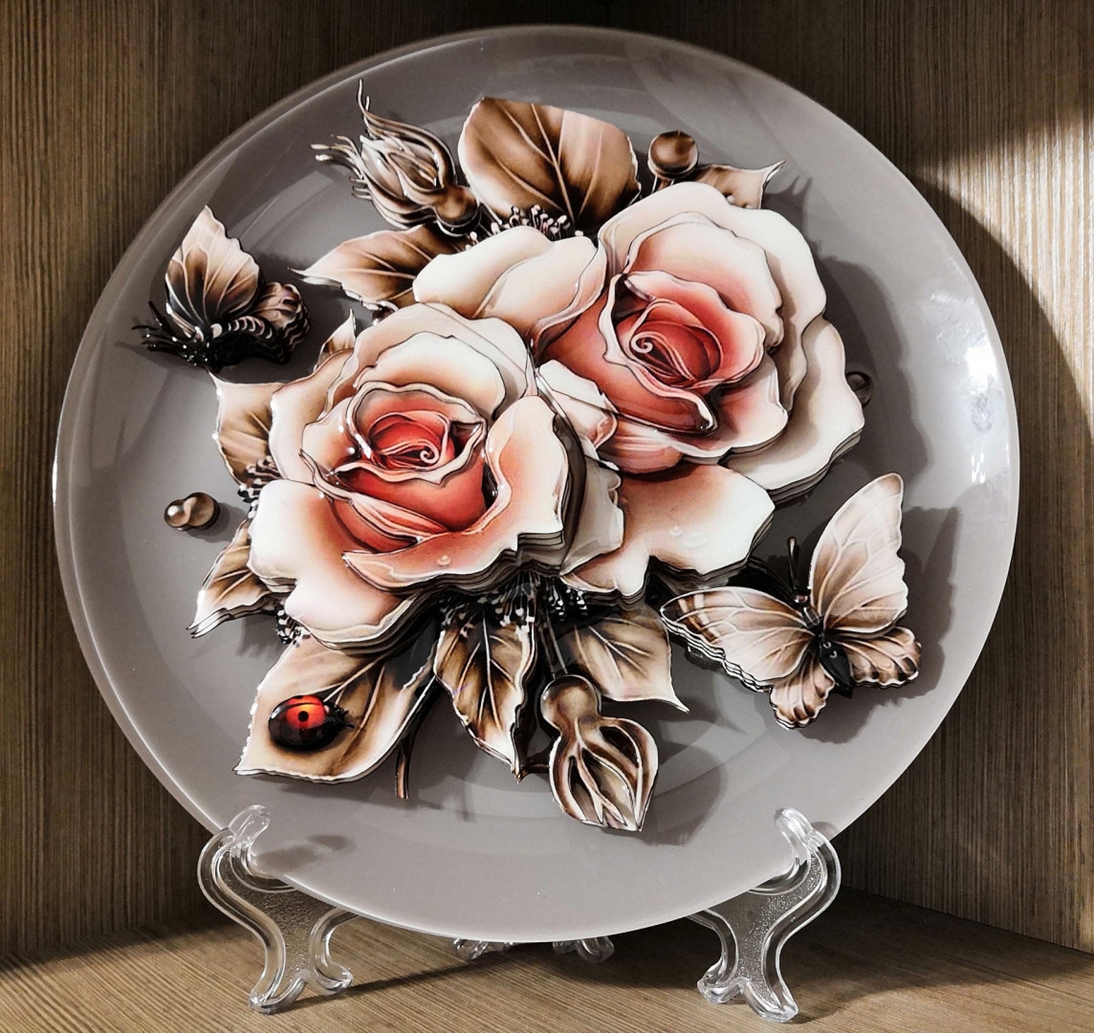 Vintage Rose paper tole kit 3D decoupage roses crafts kit Etsy