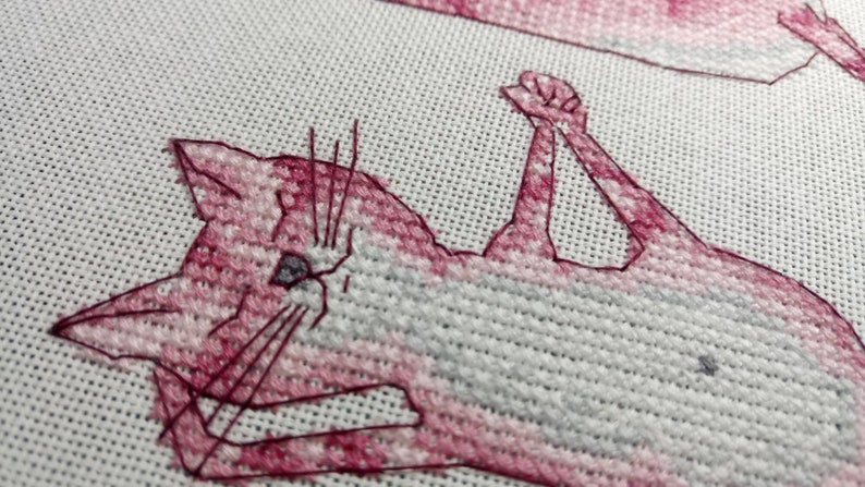 Funny Cats cross stitch oriental embroidery funny yoga cross stitchcats yoga needlepoint shavasana poses kit Funny Cross Stitch Yoga kit