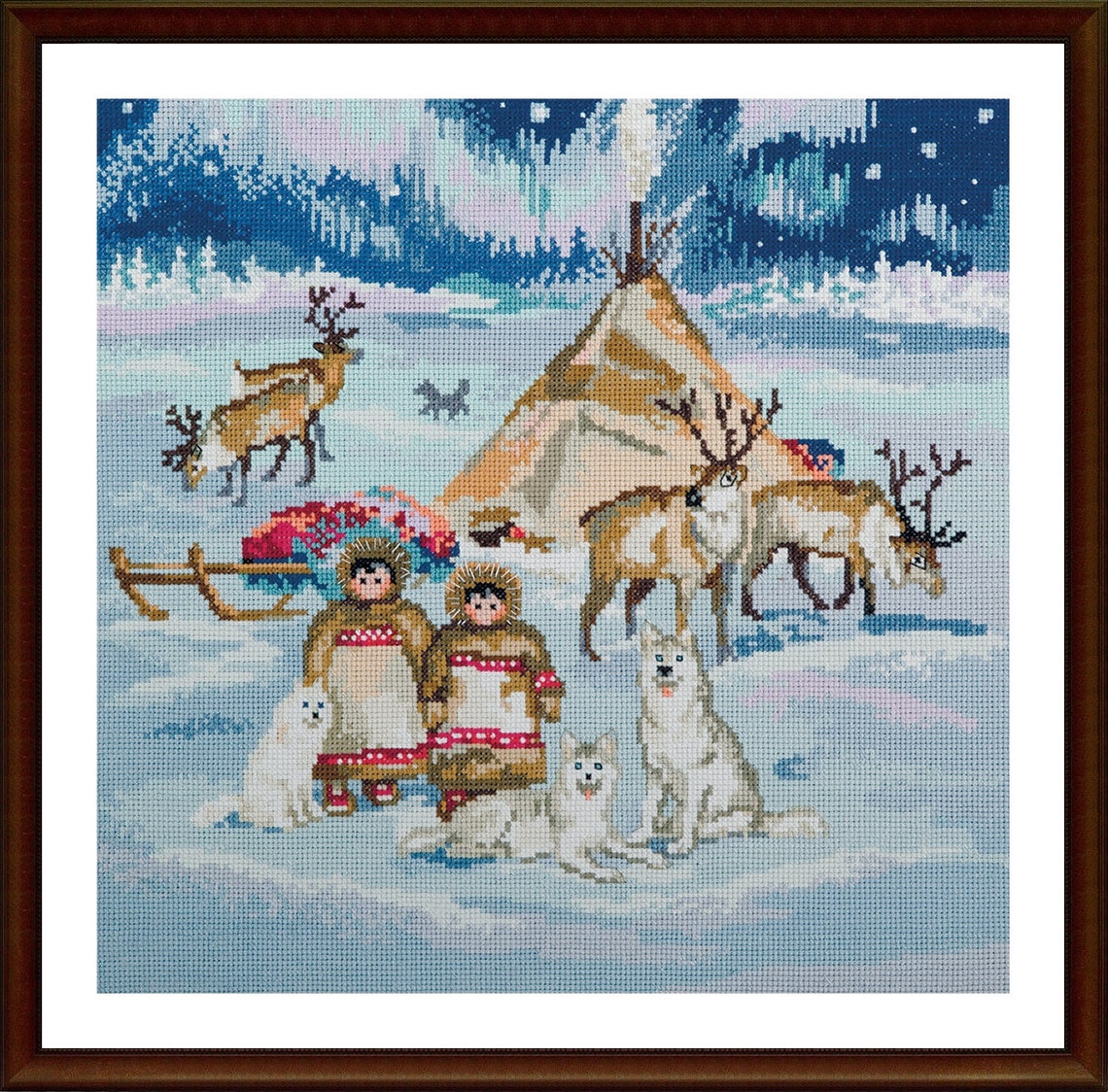 Alaska Cross Stitch Folklore kit Modern cross stitch Etsy