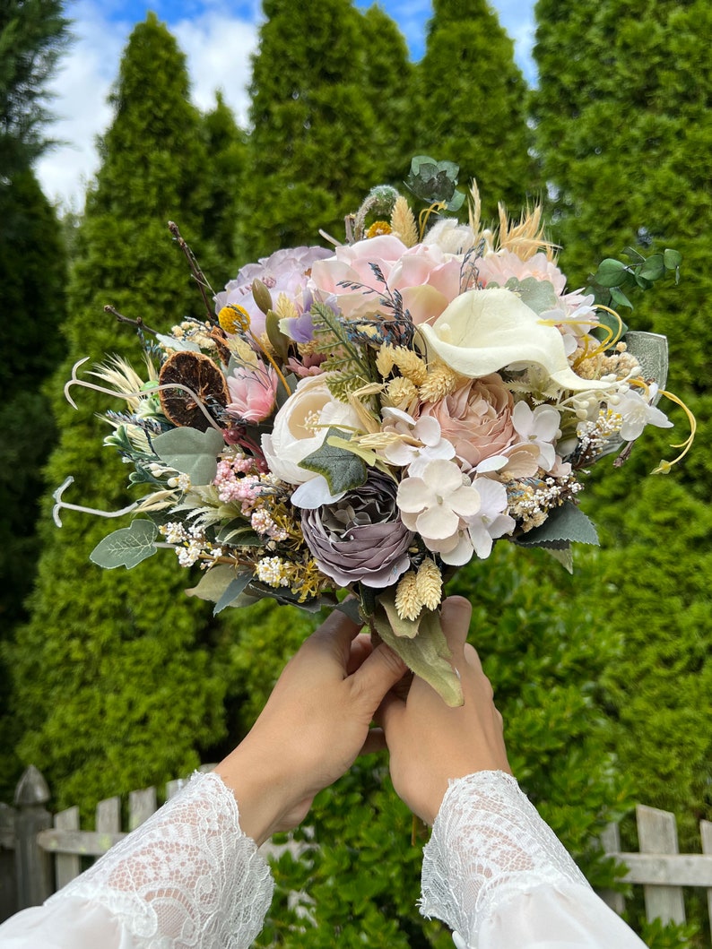 Natural Boho Mini Dried Flower Bouquet, Dried Bouquet Floral
