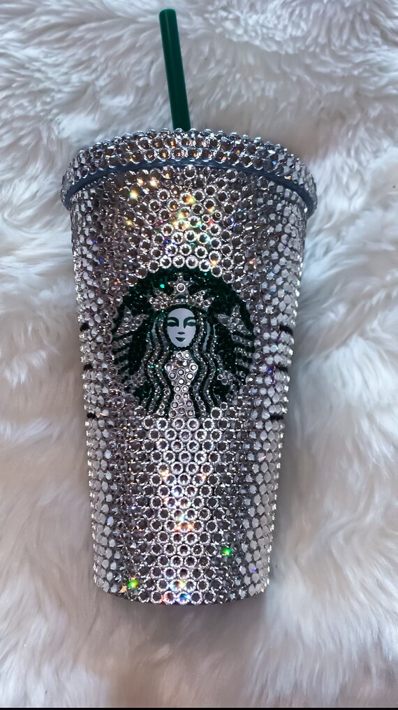 Swarovski Crystal Starbucks Tumbler Etsy