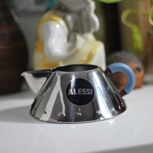 Vintage Alessi Creamer 9096 - Michael Graves design and collection - Stainless Steel Milk Cup - Made in Italy