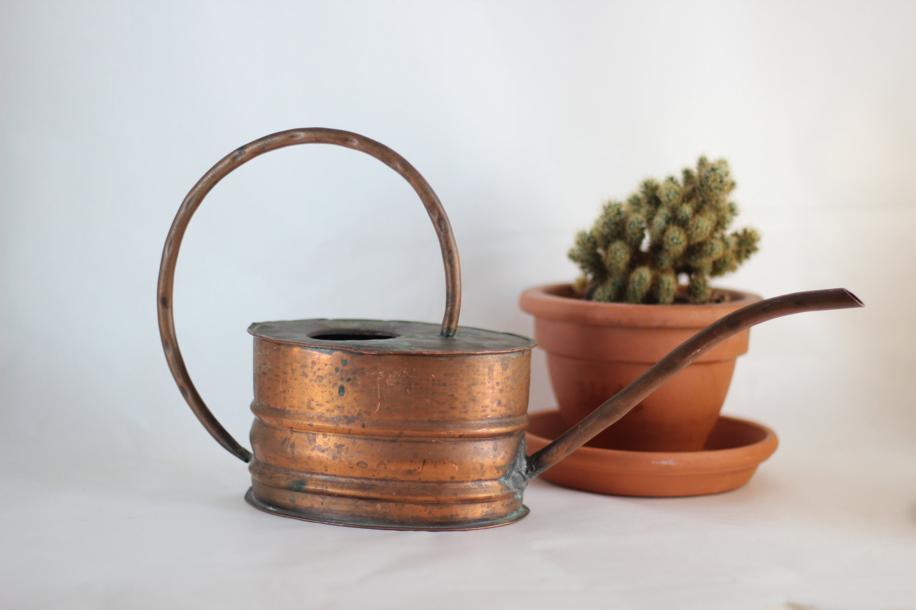 Vintage Handgemachte Kupfer Gießkanne Bonsai Kaktus Gartenarbeit 700 ml