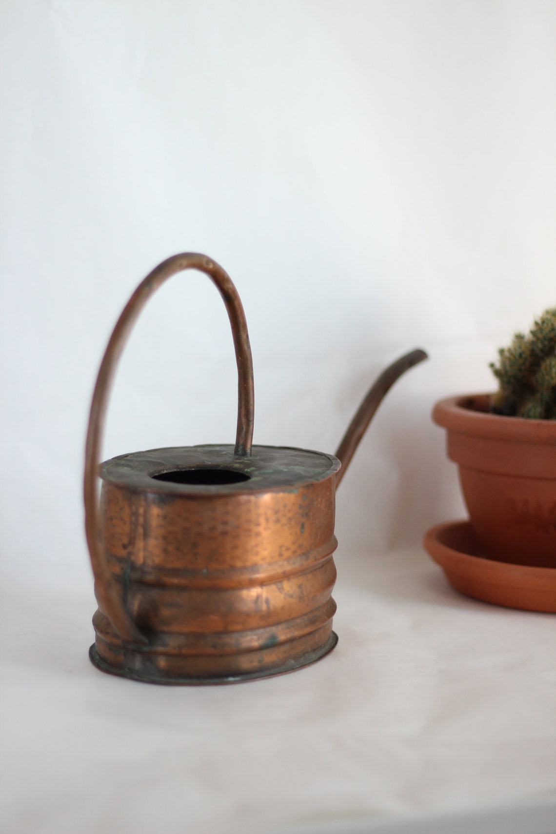 Vintage Handmade Copper Watering Can Bonsai Cactus Gardening Etsy