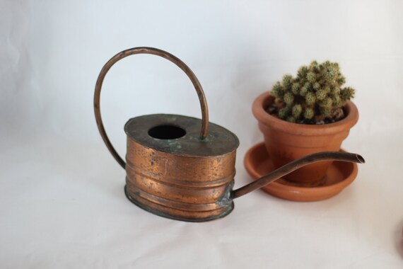 Vintage Handgemachte Kupfer Gießkanne Bonsai Kaktus Etsy