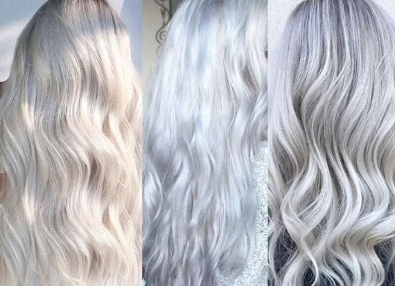White Hair Extensions Ice Blonde Highlights Snow Nordic White - Etsy Australia White Hair Extensions Ice Blonde Highlights Snow Nordic White - Etsy Australia