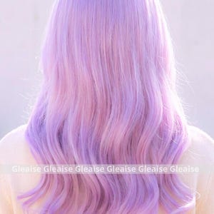 Extension per capelli viola, Clip in ciocche di capelli lavanda, Capelli da sirena, Capelli pastello, Estate, Colpi di sole, Capelli fantasiosi immagine 2