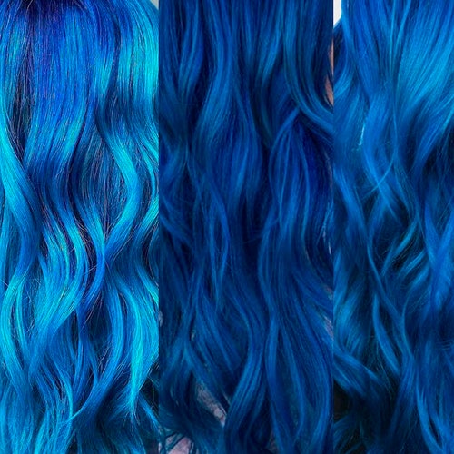Long Dark Blue Hair Real Blue Clip in Hair Extension After - Etsy Long Dark Blue Hair Real Blue Clip in Hair Extension After - Etsy