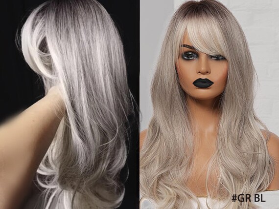 Grey cheap blonde wig