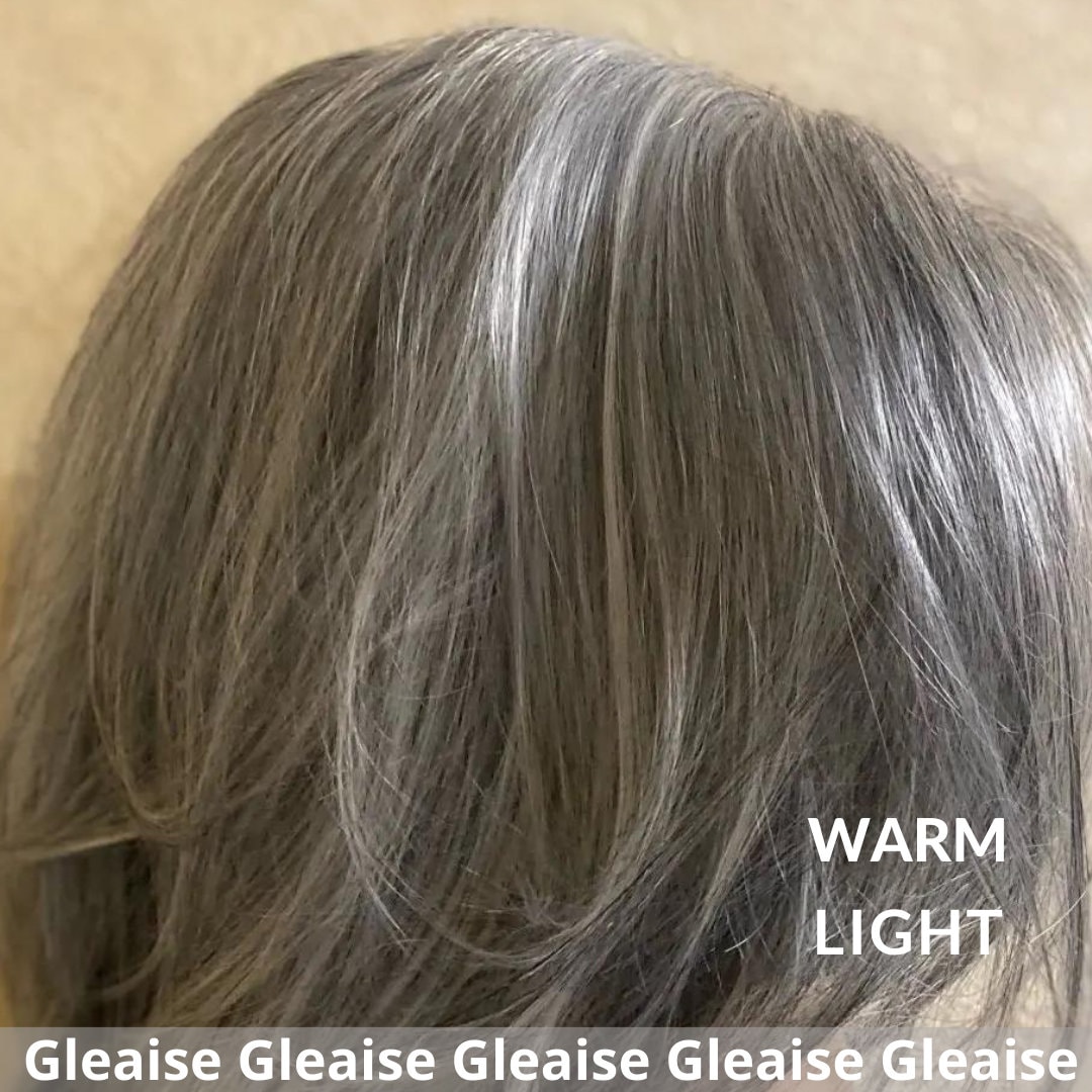 Parrucca Anteriore In Pizzo A Strati Grigio Cenere, Capelli - Foto 6