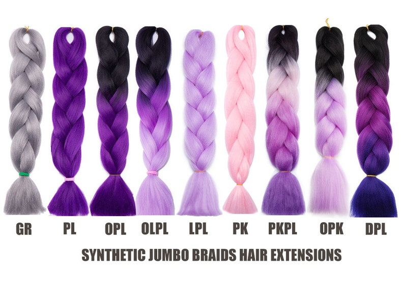 Dark Purple Hair Extensions Clip in Hair Streaks Lavender Etsy