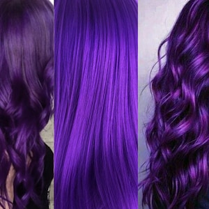 Dark Purple hair Extensions, Clip in hair streaks Lavender, Violet Mermaid Hair, Lilac Pastel hair, Cosplay Summer, Highlights, Fancy hair