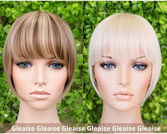 Platinum Blonde Bangs Clip in Hair Extensions White Fringe Piano Highlights Hair All Shades Etsy Canada