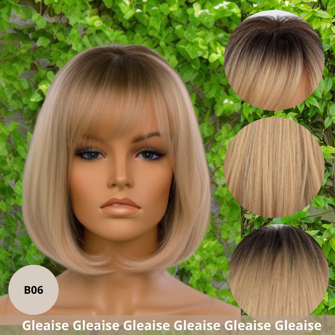 Perruque Courte Fanny - Couleur Brun Méché Doré / Cendré - Synthétique Bonnet Moyen - Neuf Avec étiquettes