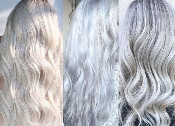 Extensions de cheveux blancs à clips mèches blondes glacées - Etsy France