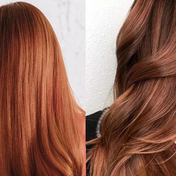 Ginger Hair Extensions Clip in hair streaks Chestnut Copper Auburn Red Hair Reddish Brown Redhead Summer Highlights Fancy Hair Orange