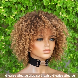 Blonde Curly Wig Natural Shades Afro Hair Light Blonde Wig Curls Wavy Style Beachy Waves