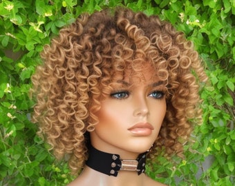 Blonde Curly Wig Natural Shades Afro Hair Light Blonde Wig Curls Wavy Style Beachy Waves