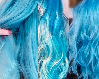 Light Green Hair Extensions, Neon, Billie Eilish, Aesthetic, Clip