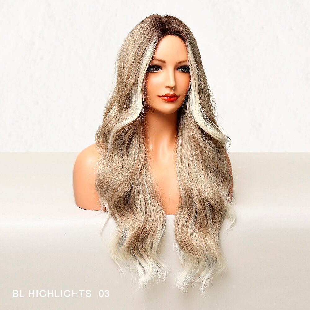 Platinum Highlights on Ash Blonde Wig With Bangs Golden Wig - Etsy Platinum Highlights on Ash Blonde Wig With Bangs Golden Wig - Etsy