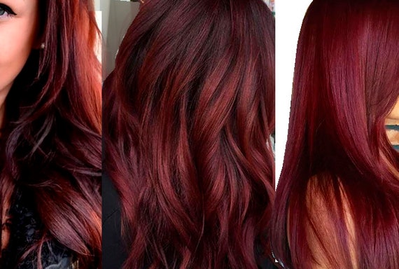 Burgundy Dark Red Hair Extensions Clip in Hair Streaks - Etsy Burgundy Dark Red Hair Extensions Clip in Hair Streaks - Etsy