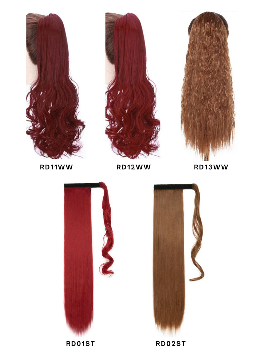 Burgundy Dark Red Hair Extensions Clip in Hair Streaks Etsy
