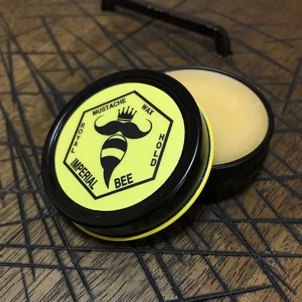 IMPERIAL BEE mustache wax Free Shipping royal hold 1oz Best Buy top handlebar Strong Balm beard style Movember YOU Help Bee Charity • Wax On