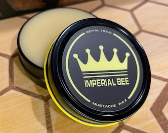 Cera per baffi IMPERIAL BEE Spedizione gratuita tenuta reale 1 oz Best Buy top handlebar Strong Balm stile barba Movember YOU Help Bee Charity • Wax On