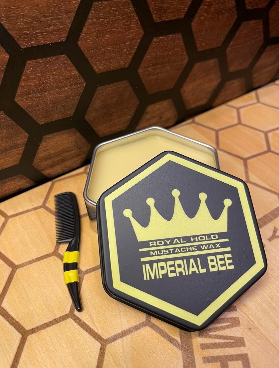 IMPERIAL BEE Mustache Wax Free Shipping Royal Hold 2oz