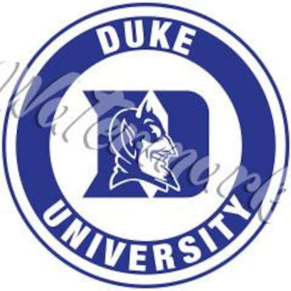 Duke Blue Devils Circle Logo Sticker / Vinyl Decal 10 sizes
