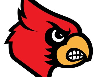 Louisville Cardinals Floral State Die Cut Decal 2Inch