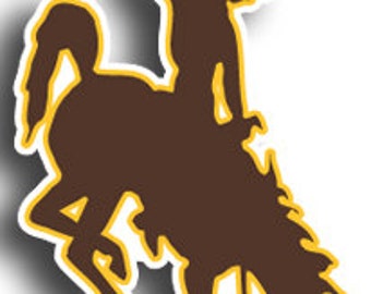 Wyoming Cowboys Logo Sticker / Vinyl Decal 10 sizes