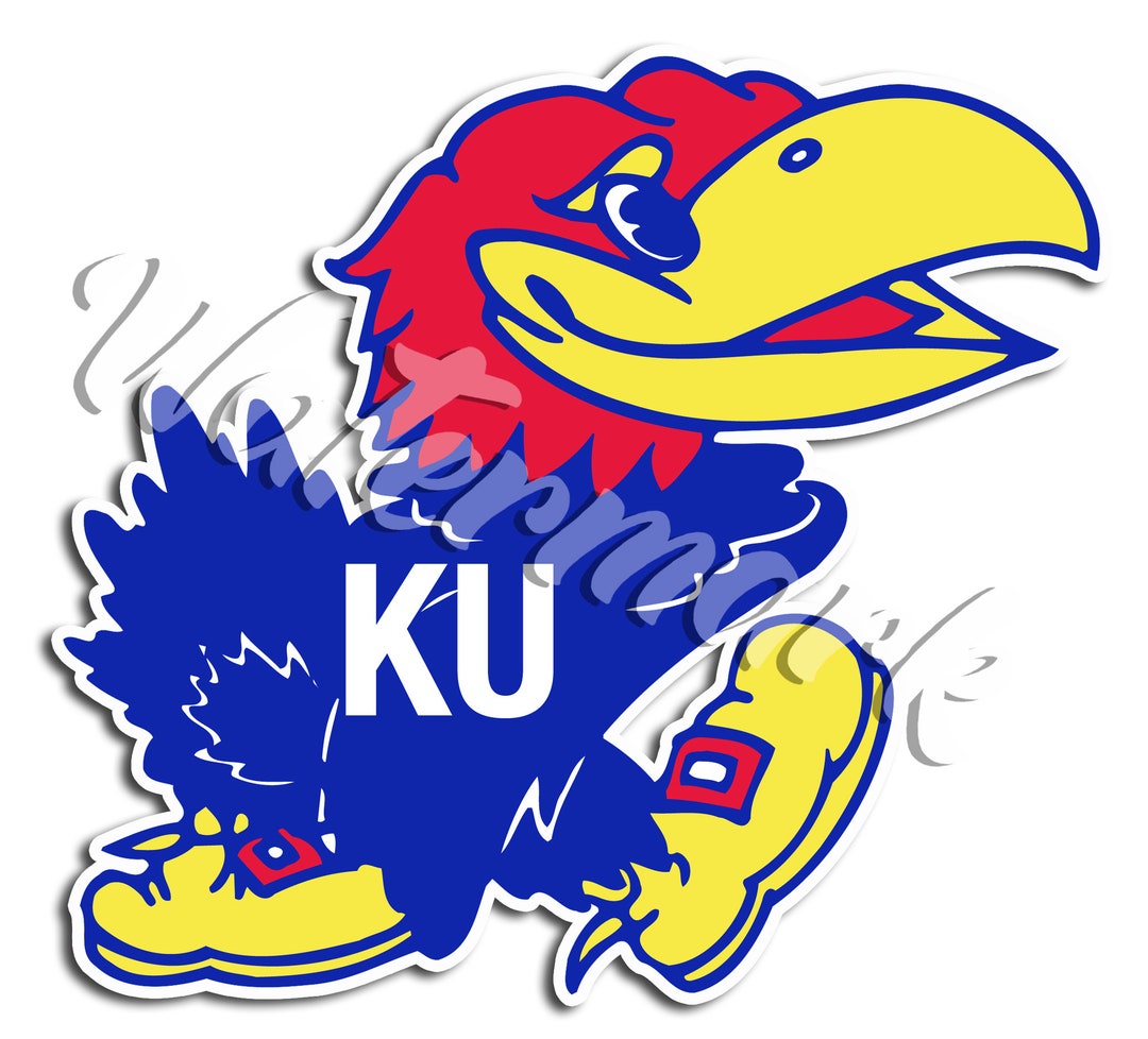 Kansas Jayhawk Logo Sticker / Vinyl Decal 10 Sizes Etsy