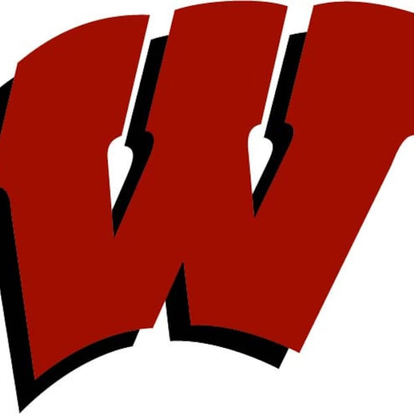 Wisconsin Badgers W Logo Sticker / Vinyl Decal 10 sizes