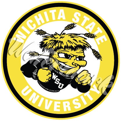 Wichita State Shockers 20'' x Retro Logo Circle Sign