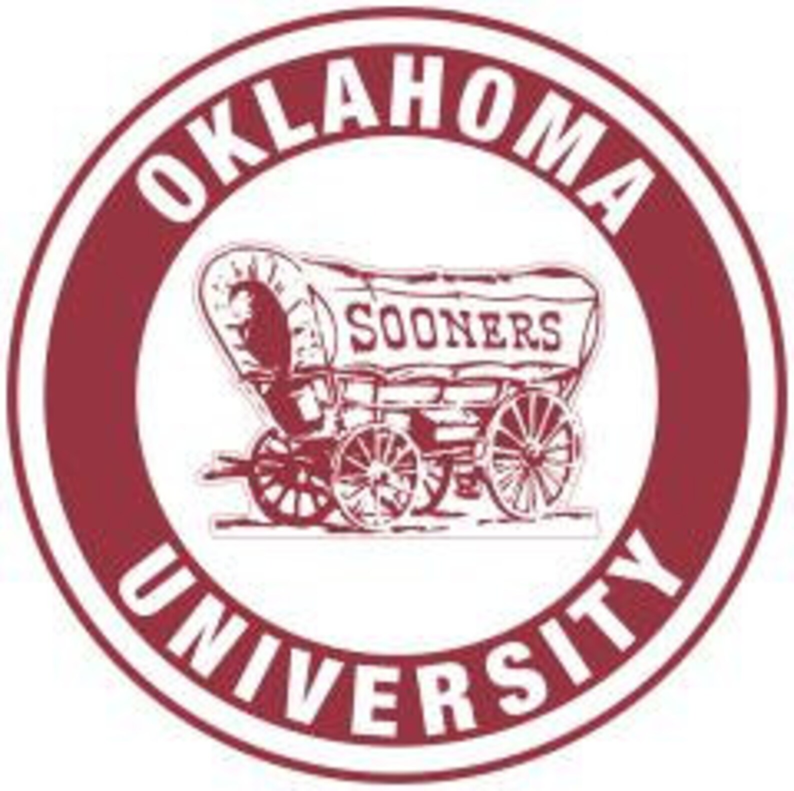 Oklahoma Sooners Wagon Circle Logo Sticker / Vinyl Decal 10 Etsy