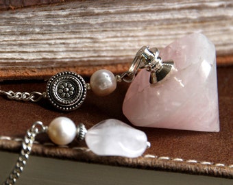 Rose Quartz Pendulum. Pink Pendulum. Dowsing Pendulum. Metaphysical New Age Divination Tool. Healing Gemstone Pendulum.