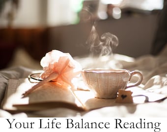 Life Balance Tarot Legung. Finde die Balance im Leben Tarot oder Orakel Legung. Psychische Lesung. Tarotkartenlegung. Wahrsagerin lesend.