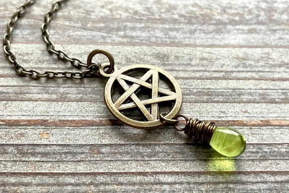 Ciondolo Pentacolo In Bronzo - Collana Pagana Per Wicca E Spiritualit Gioiello D 352989 - Foto 3