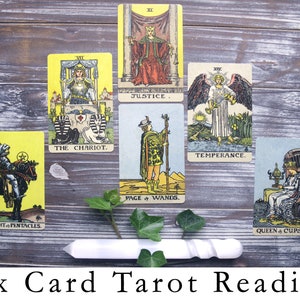 Tarot Reading - Six Cards - Intuitive Guidance from the Cards with a 6 Card Tarot Reading