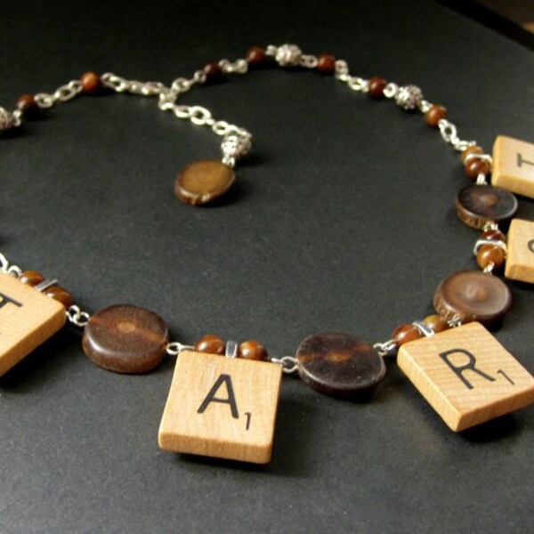Scrabble Tile Beads Etsy